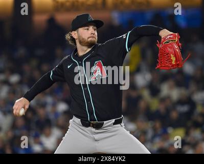 Los Angeles, United States. 22nd May, 2024. Arizona Diamondbacks reliever Ryne Nelson winds up to deliver in the fifth inning at Dodger Stadium in Los Angeles on Wednesday, May 22, 2024. Photo by Jim Ruymen/UPI Credit: UPI/Alamy Live News Stock Photo