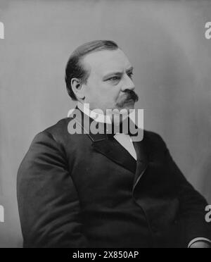 Grover Cleveland. Year: c. 1885. Unknown photographer. Albumen silver print Stock Photo