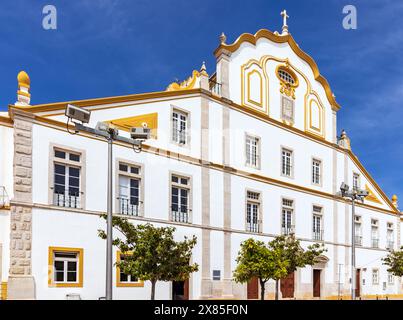 Jesuit College Church in Republic Square, Portimao, Algarve, Portugal Stock Photo