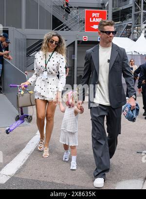 Nico Hülkenberg and his wife Egle Ruskyte and their daughter attend the
