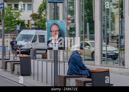 Bonn, Germany - May 21, 2024 : View of Axel Voss, a CDU election campaign poster for the European elections of 2024 Stock Photo