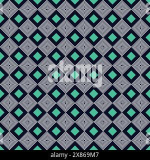 Geometric Seamless Pattern Square Line Background Stock Vector