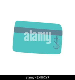 Vector Flat Credit card icon. Design Cartoon illustration concept for web banner, mobile application. Contactless payments Concept graphic Art isolate Stock Vector