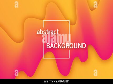 Trendy geometric background with abstract wave liquid shape. Beautiful futuristic dynamic pattern design. Vector illustration Stock Vector