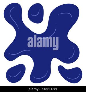 Blue splash on a white background. Vector illustration Stock Vector