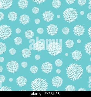 Seamless pattern with hand drawn scribble smear circle. Abstract grunge texture. Vector illustration Stock Vector