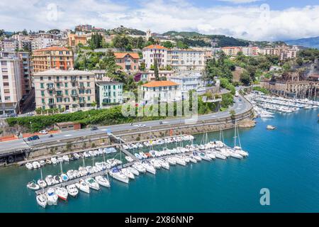 Savona, Liturgia, Italy. Yachts moored in the port of Savona. Stock Photo