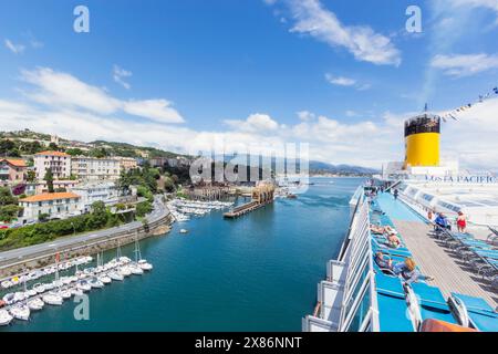 Savona, Liturgia, Italy. Yachts moored in the port of Savona. Stock Photo