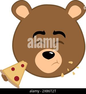 Bear Pizza Vector Illustration Stock Vector Image & Art - Alamy