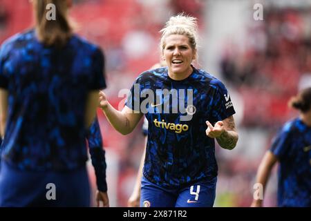 Manchester United Women v Chelsea Women Women’s Super League. 18.5.24  Old Trafford. ENGLAND - May 18.4.24  Millie Bright of Chelsea Women  during the Women’s Super League match between Manchester United and Chelsea at Old Trafford Manchester on May 18 2024 in Manchester England. Stock Photo