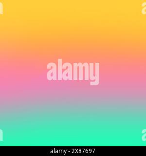 Yellow Cyan Magenta Gradient Background. Raster Illustration of Vivid Bright Colored. Stock Photo