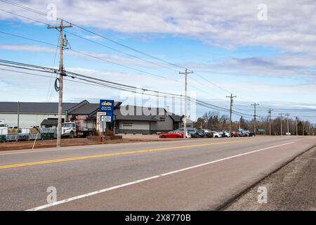 Veterans Memorial Highways in Kensington, Prince Edward Island, Canada Stock Photo