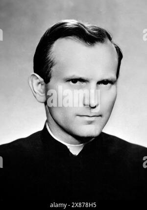 Pope John Paul II. Portrait of Karol Józef Wojtyła (1920-2005) as a young man in 1958 Stock Photo