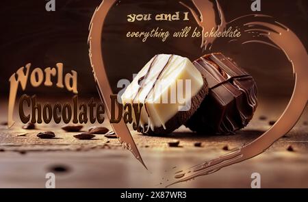 World Sweet and Dark Chocolate Day delicious day Stock Photo