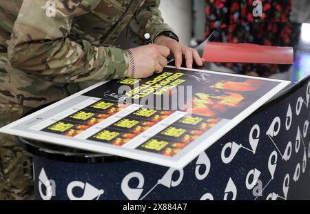 KYIV, UKRAINE - MAY 23, 2024 - Junior Lieutenant of the 12th Special ...