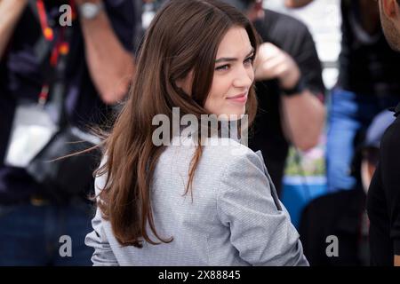 Cannes, France. 23rd May, 2024. Anamaria Vartolomei attends the ''Le Comte De Monte-Cristo'' Photocall at the 77th annual Cannes Film Festival at Palais des Festivals on May 23, 2024 in Cannes, France. (Photo by Daniele Cifala/NurPhoto) Credit: NurPhoto SRL/Alamy Live News Stock Photo