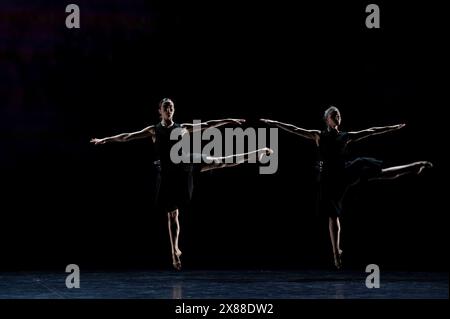 © Laurent Paillier/Le Pictorium/MAXPPP - Paris 23/05/2024 Laurent Paillier/Le Pictorium - 23/05/2024 - France/Paris - REQUIEM(S) Choregraphie : Angelin Preljocaj Musiques : G.Ligeti, W.A.Mozart, System of a Down, J-S.Bach, H.Guðnadóttir, G.Deleuze, Chants medievaux (anonymes), O.Messiaen, G.F Haas, J.Jóhannsson, 79D Lumieres : Eric Soyer Costumes : Eleonora Peronetti Scenographie : Adrien Chalgard Video : Nicolas Clauss Choreologue : Dany Leveque Avec : Lucile Boulay, Elliot Bussinet, Araceli Caro Regalon, Leonardo Cremaschi, Lucia Deville, Isabel Garcia López, Mar Gómez Bal Stock Photo