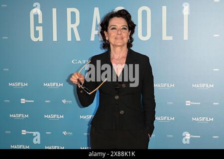 Rome, Italy. 23rd May, 2024. Monica Guerritore attends the red carpet of premiere of movie 'Girasoli' at Cinema Adriano. Credit: SOPA Images Limited/Alamy Live News Stock Photo