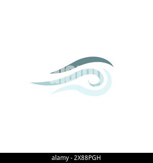 Light gust of wind vector. Abstract wind direction vector icon. Vector illustration. Stock Vector
