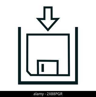 Isolated add disket symbol. Stock Vector