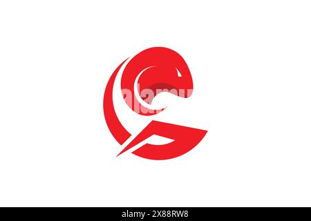 Letter G goat logo icon design template elements. G letter with goat head design concept. Stock Vector