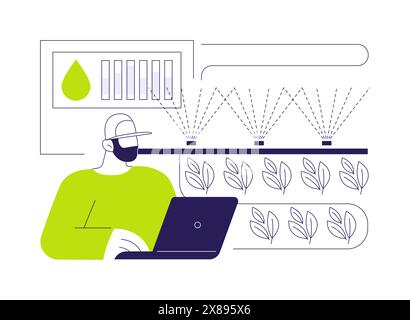 Drip irrigation system abstract concept vector illustration Stock ...