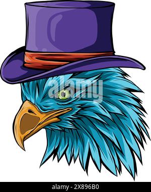 Mascot Head of an Eagle vector illustration design Stock Vector