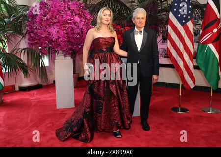 Michael Polsky, founder and chief executive officer of Invenergy LLC, right, and Emily Fleming arrive to attend a state dinner in honor of Kenya's president William Ruto hosted by US President Joe Biden and First Lady Jill Biden at the White House in Washington, DC on Thursday, May 23, 2024. An American president is hosting a state visit for an African leader for the first time in 16 years, as the world's biggest economy struggles to build influence on a continent forging closer relations beyond Washington's top competitors China and Russia. Photo by Tierney L. Cross/UPI Stock Photo