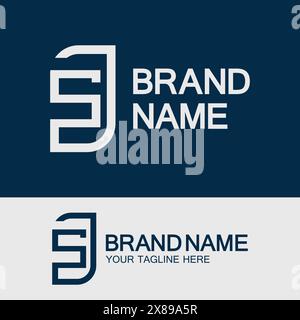 Creative letter SJ or JS monogram  simple logo design. Stock Vector