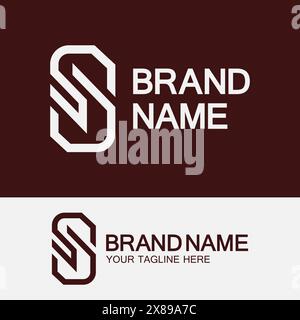 Creative letter SJ or JS monogram  simple logo design. Stock Vector