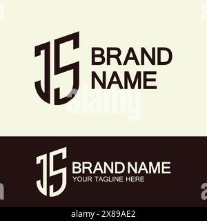 Creative letter SJ or JS monogram  simple logo design. Stock Vector