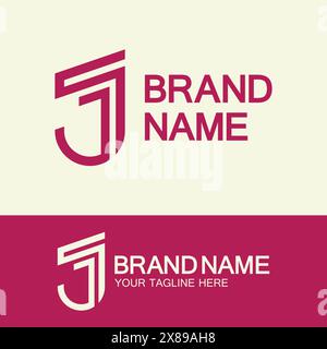 Creative letter SJ or JS monogram  simple logo design. Stock Vector