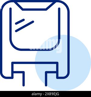 Monorail train. City public transportation. Pixel perfect, editable stroke icon Stock Vector