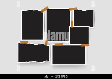 Templates photo collage image frames for photo or Picture Stock Vector