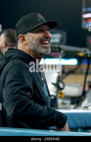 Arizona Diamondbacks manager Torey Lovullo at the end of a Major League Baseball game at Dodger Stadium on Wednesday, May 22, 2024 in Los Angeles, Calif. The Diamondbacks defeated the Dodgers 6-0. (Aliyah Navarro/Image of Sport) Stock Photo