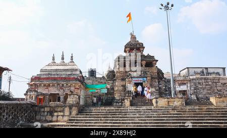 INDIA, MAHARASHTRA, NAGPUR, November 2023, Devotee at Ram Temple of Ramtek Stock Photo