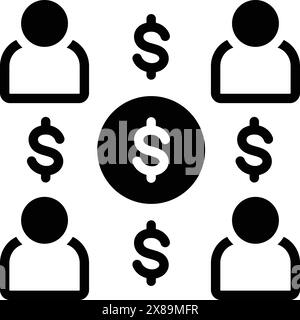 Icon for employee costs,expenses Stock Vector