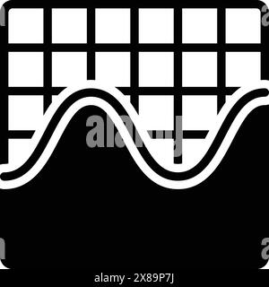 Icon for sine wave graphic,frequency Stock Vector