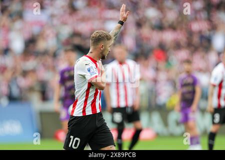 Krakow, Poland. 19th May, 2024. Michal Rakoczy of Cracovia Krakow seen during the Polish PKO Ekstraklasa League 2023/2024 football match between Cracovia Krakow and Rakow Czestochow at Cracovia Stadium. Final score; Cracovia Krakow 2:0 Rakow Czestochowa Credit: SOPA Images Limited/Alamy Live News Stock Photo