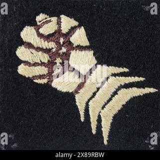 WW2 6th Armoured Division Cloth Embroidered Formation Sign Badge 1943-46 Stock Photo