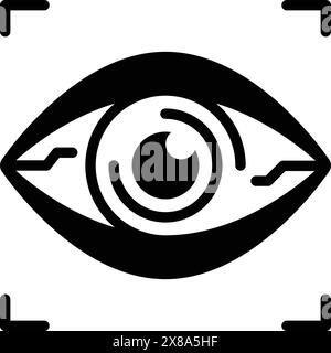Icon for bionic contact lens,bionic,contact,lens Stock Vector