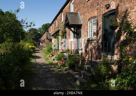 Oak Cottages located in Styal, Cheshire, UK. Stock Photo