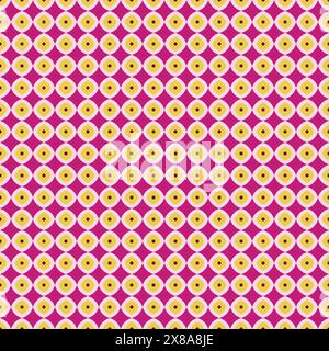 Geometric Seamless Pattern, Geometric Background with Pink and Yellow Color Stock Vector
