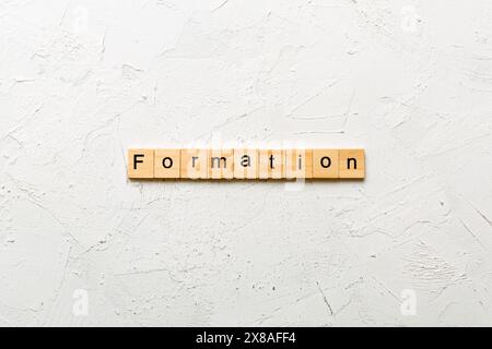 formation word written on wood block. formation text on table, concept. Stock Photo