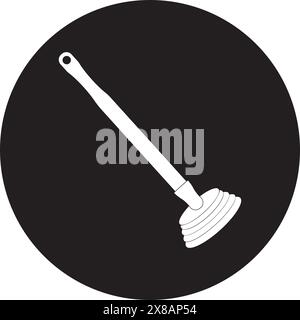 Toilet plunger icon vector illustration design template. Stock Vector