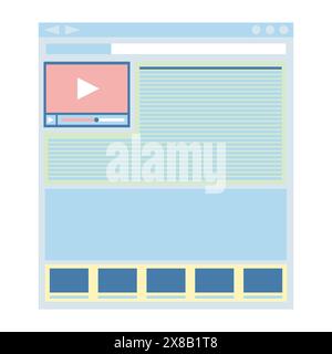 Flat website template, web design technology. Vector illustration Stock Vector