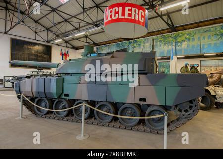 Leclerc Tank at Museum of Armored Vehicles in Saumur, France Stock Photo