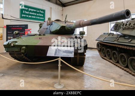 Leopard 2 Tank at Museum of Armored Vehicles in Saumur, France Stock Photo