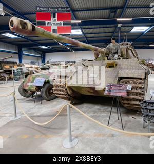 Pzkw V Panther Tank at Museum of Armored Vehicles in Saumur, France Stock Photo