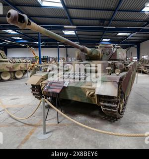 PzKpfw IV Tank at Museum of Armored Vehicles in Saumur, France Stock Photo
